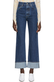 Helmut Lang - Blue Denim Femme Hi Straight Jeans