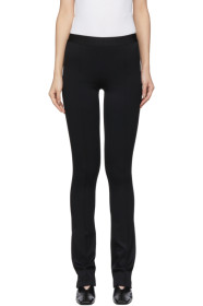 Helmut Lang - Black Double Needle Rib Flare Leggings