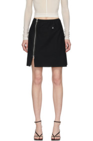 Helmut Lang - Black Compact Mesh Skirt