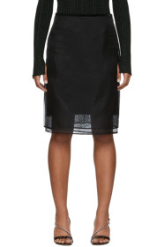 Helmut Lang - Black Silk Organza Skirt