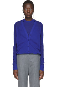 Helmut Lang - Blue Double Layer Cardigan