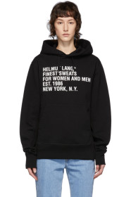 Helmut Lang - Pull à capuche noir Standard