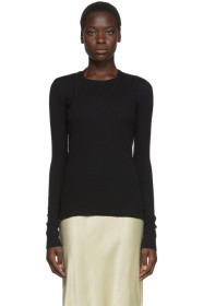 Helmut Lang - Black Double Layer Long Sleeve T-Shirt