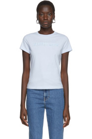 Helmut Lang - 蓝色 Baby Monogram T 恤
