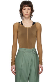 Helmut Lang - Tan Sheer Hosiery T-Shirt