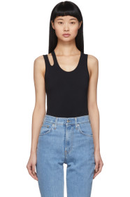 Helmut Lang - 黑色 Slashed Seamless 背心