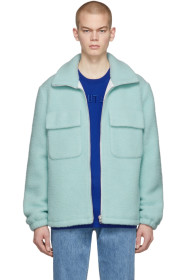 Helmut Lang - Blouson surdimensionné vert Teddy