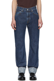 Helmut Lang - Jean bleu Cuffed Masc Hi Straight