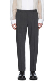 Helmut Lang - Pantalon gris Crushed Pull On