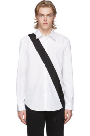 Helmut Lang - Chemise blanche Slash Band
