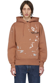Helmut Lang - Pull à capuche orange Painter Standard