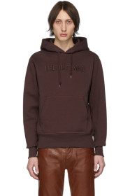 Helmut Lang - Pull à capuche bourgogne Standard