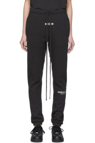 Essentials - Black Fleece Reflective Lounge Pants