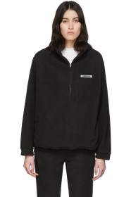 Essentials - Black Fleece Half-Zip Sweater