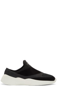 Essentials - Black Laceless Backless Sneakers