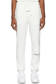Essentials - White Reflective Fleece Lounge Pants