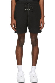 Essentials - Black Polar Fleece Shorts