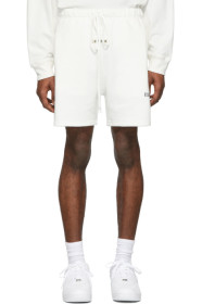 Essentials - White Reflectiv Fleece Shorts