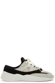 Essentials - Black & Off-White Backless Sneakers