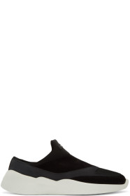 Essentials - Black Laceless Backless Sneakers