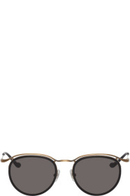 Matsuda - Lunettes de soleil noires et dorées M3093