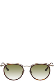 Matsuda - Lunettes de soleil écailles de tortue et dorées M3093