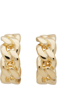 Maison Margiela - 金色 Chain Half Hoop 耳环
