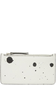 Maison Margiela - White Paint Splatter Coin Pouch Long Card Holder
