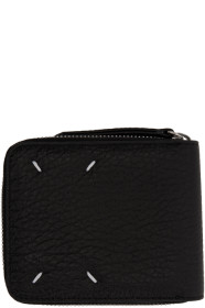 Maison Margiela - Portefeuille à glissière noir Square