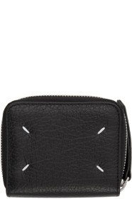 Maison Margiela - Portefeuille à glissière noir Square