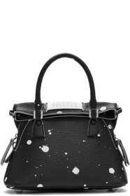 Maison Margiela - Sac à éclaboussures de peinture noir Small 5AC