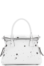Maison Margiela - Sac à éclaboussures de peinture blanc Small 5AC