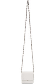 Maison Margiela - Sac portefeuille à chaîne blanc