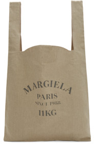 Maison Margiela - Cabas en lin beige XL Shopping
