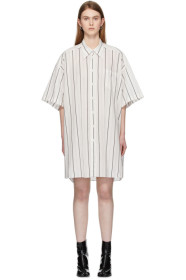 Maison Margiela - Off-White Cotton Poplin Shirt Dress