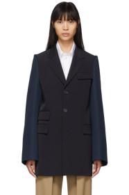 Maison Margiela - Navy & Blue Gabardine Blazer
