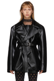 Maison Margiela - Black Faux-Leather Blazer
