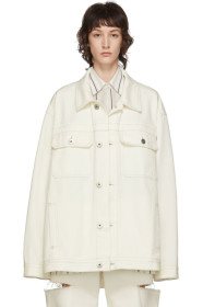 Maison Margiela - 灰白色 Boxy 牛仔夹克