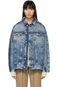 Maison Margiela - Blue Denim Double Collar Jacket