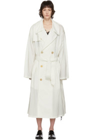 Maison Margiela - Off-White Recycled Nylon Trench Coat