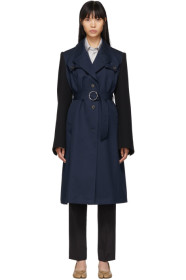 Maison Margiela - Navy & Black Cotton Twill Trench Coat