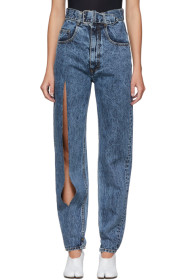 Maison Margiela - Blue Leg Slit Jeans