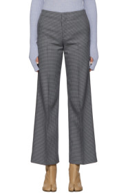 Maison Margiela - Pantalon à motif pied-de-poule gris