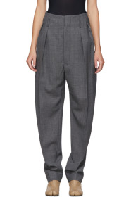 Maison Margiela - Grey Structured High-Waist Trousers
