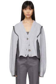 Maison Margiela - Grey Wool Gauge 12 Cardigan