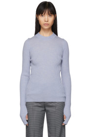 Maison Margiela - Pull en laine bleu Gauge 14