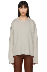 Maison Margiela - Pull en laine blanc cassé Gauge 11