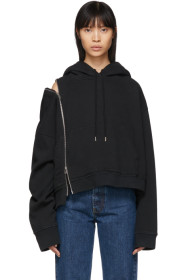 Maison Margiela - Pull à capuche et glissière noir Multi-Wear