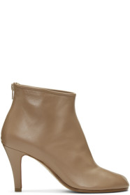 Maison Margiela - Bottes à talons aiguille brun clair Tabi