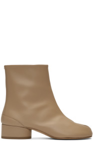 Maison Margiela - Bottes brun clair Low Heel Tabi